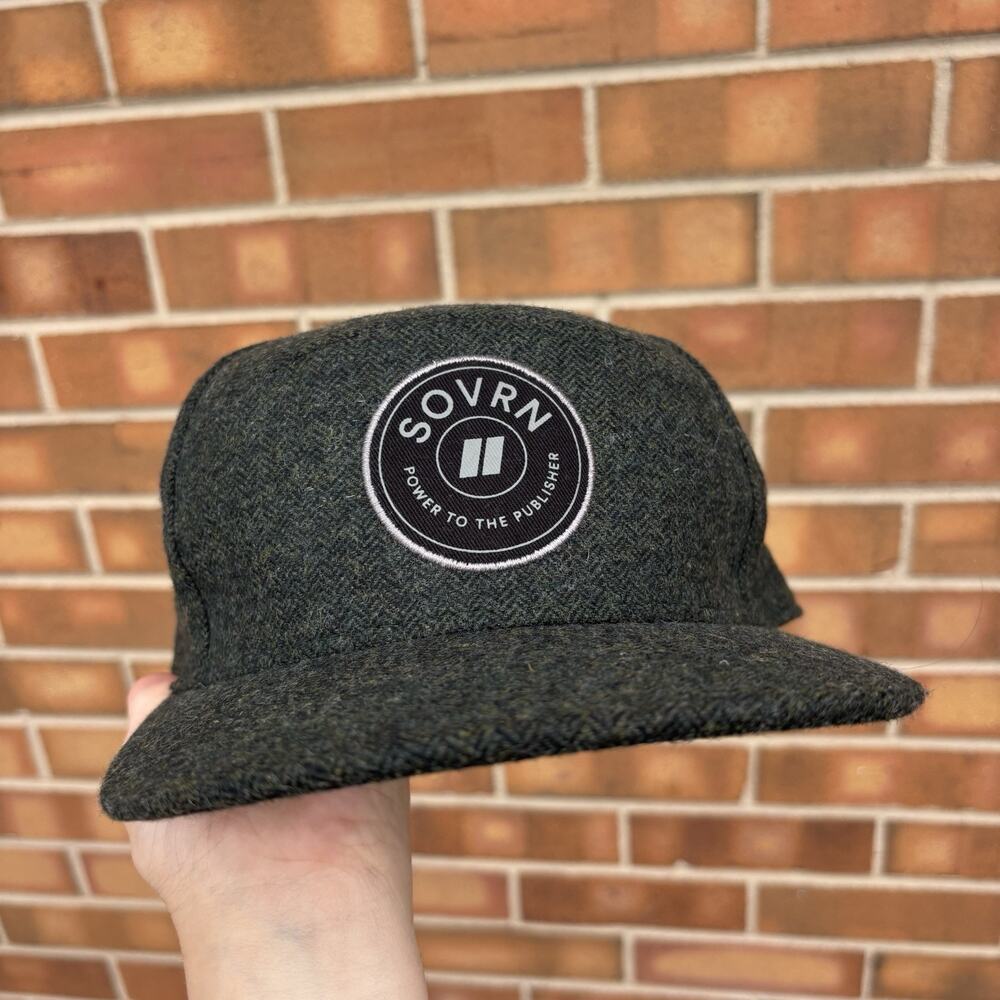 SOVRN Power To The Publisher Skateboard Hat Snapback Charcoal Grey Adjustable
